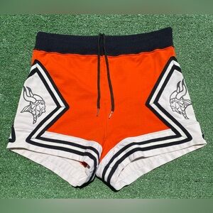 Vibrant Orange and Black Athletic Shorts